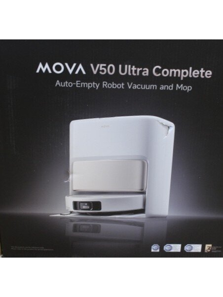 SALE OUT. MOVA V50 Ultra Complete Robot Vacuum, White | MOVA Robot Vacuum | V50 Ultra Complete | Wet&Dry | 6400 mAh | Dust capacity 3.2 L | 24000 Pa | White | DAMAGED PACKAGING | 34 month(s) 1 SALE OUT. MOVA V50 Ultra Complete Robot Vacuum, White | MOVA Robot Vacuum | V50 Ultra Complete | Wet&Dry | 6400 mAh | Dust capacity 3.2 L | 24000 Pa | White | DAMAGED PACKAGING | 34 month(s) 1