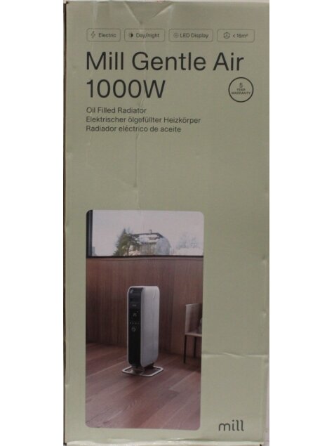 SALE OUT. Mill oil 1000W, Heat boost technology – highly efficient heaters, increased heat distribution | Mill | Heater | AB-H1000DN | Oil Filled Radiator | 1000 W | Number of power levels 3 | Suitable for rooms up to 12-16 m³ | White | DAMAGED PACKAGING SALE OUT. Mill oil 1000W, Heat boost technology – highly efficient heaters, increased heat distribution | Mill | Heater | AB-H1000DN | Oil Filled Radiator | 1000 W | Number of power levels 3 | Suitable for rooms up to 12-16 m³ | White | DAMAGED PACKAGING