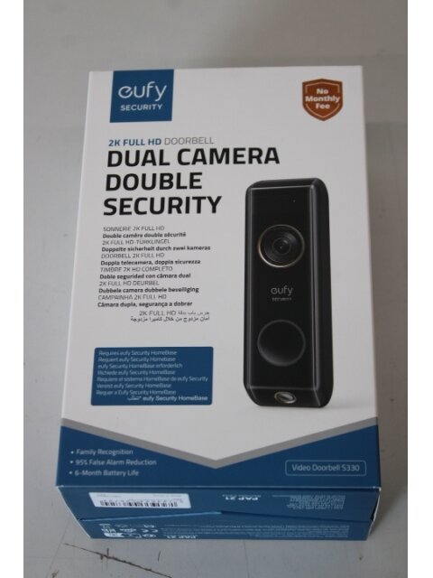 SALE OUT. Anker Eufy Doorbell 2 Pro, Black | SALE OUT. Anker Eufy Doorbell 2 Pro | UNPACKED, SCRATCHED TOP