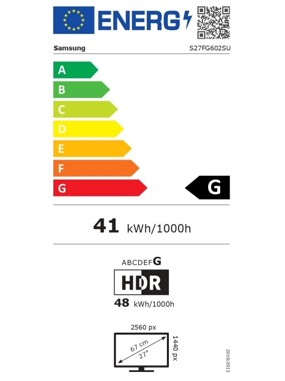 Samsung | LS27FG602SUXEN | 27 " | OLED | QHD | 16:9 | 500 Hz | 0.03 ms | 2560 x 1440 pixels | 300 cd/m² | HDMI ports quantity 2 | Silver 15