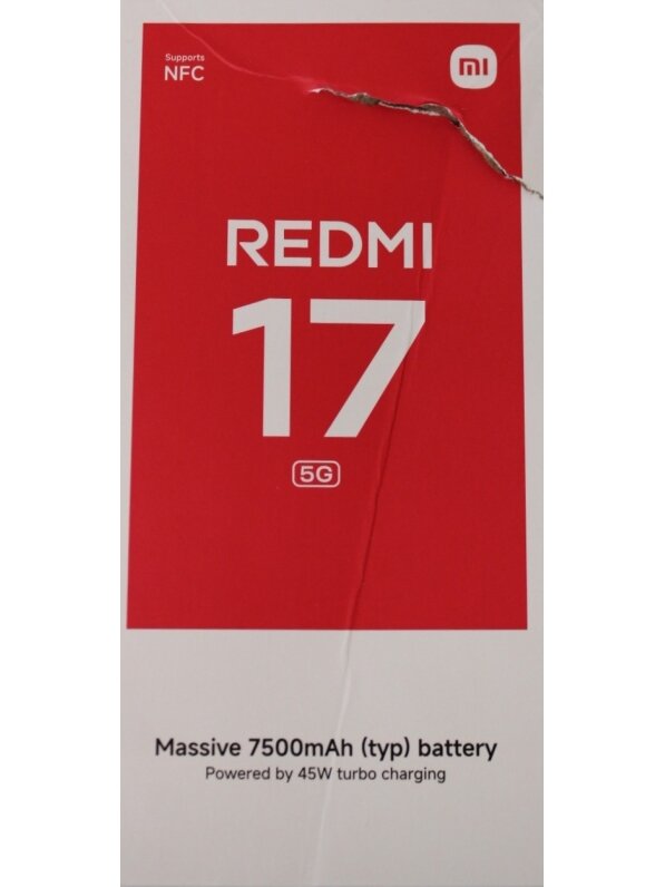SALE OUT. Xiaomi Redmi 17 5G (Black) Dual SIM 6.9" LCD 1600x720/2.4GHz&1.8GHz,128GB,4GB RAM/Android 16,WiFi,BT,5G,MZB0PC8EU | SALE OUT. | Xiaomi Redmi 17 5G | Black | 6.9 " | LCD | 1600 x 720 pixels | Qualcomm | Snapdragon 4 Gen 5 | Internal RAM 4 GB | 12 SALE OUT. Xiaomi Redmi 17 5G (Black) Dual SIM 6.9" LCD 1600x720/2.4GHz&1.8GHz,128GB,4GB RAM/Android 16,WiFi,BT,5G,MZB0PC8EU | SALE OUT. | Xiaomi Redmi 17 5G | Black | 6.9 " | LCD | 1600 x 720 pixels | Qualcomm | Snapdragon 4 Gen 5 | Internal RAM 4 GB | 12