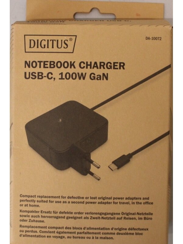 SALE OUT. Digitus Notebook Charger USB-C, 100W GaN /  | SALE OUT. Digitus Notebook Charger USB-C, 100W | DA-10072 | DAMAGED PACKAGING