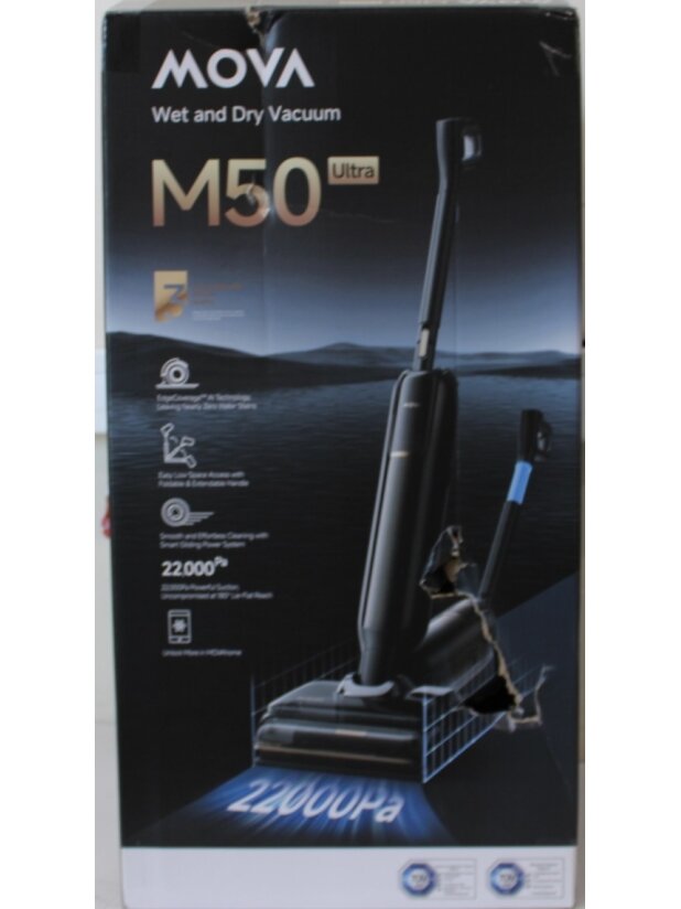 SALE OUT. | MOVA Wet and Dry Vacuum cleaner | M50 Ultra | Cordless operating | Handstick | Washing function | 450 W | Operating time (max) 40 min | Grey | Warranty 36 month(s) | DAMAGED PACKAGING 4