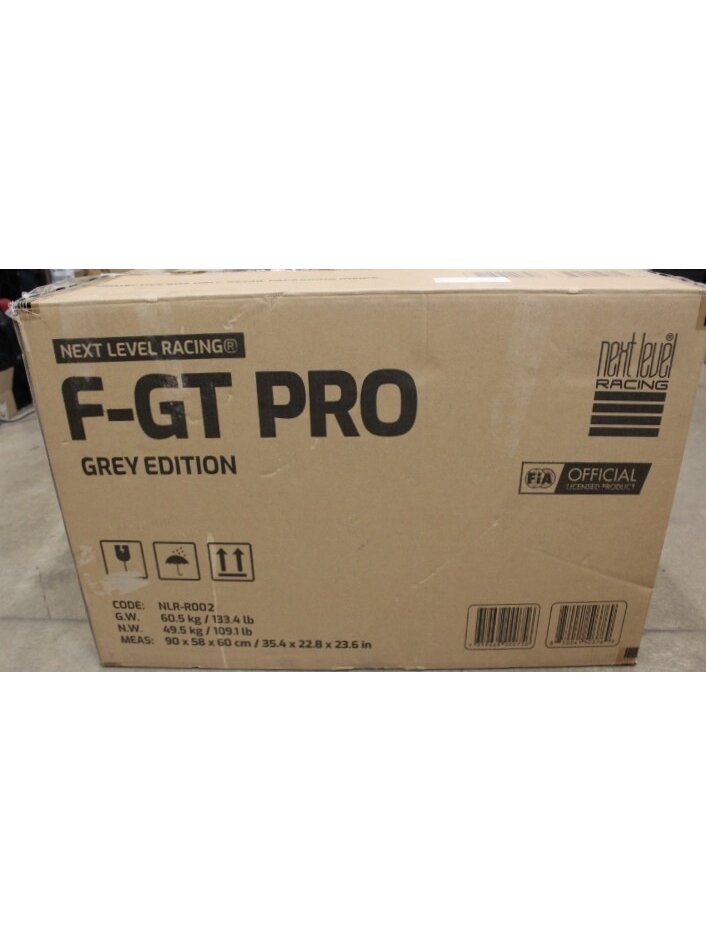 SALE OUT. | F-GT Pro Formula and GT Grey Edition | Racing Simulator Cockpit | Steel | Grey | DAMAGED PACKAGING AND MANUAL, SCRATCHED, MOUNTING MARKS, MISSING SCREWS (M6 16MM, M8 80MM), WASHERS (M6) AND ALLEN KEYS (4, 5, 6MM) | 24 month(s) 2