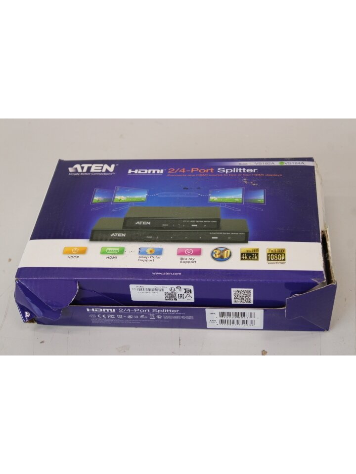 SALE OUT. Aten | 4-Port 4K HDMI Splitter | VS184A | DAMAGED PACKAGING SALE OUT. Aten | 4-Port 4K HDMI Splitter | VS184A | DAMAGED PACKAGING