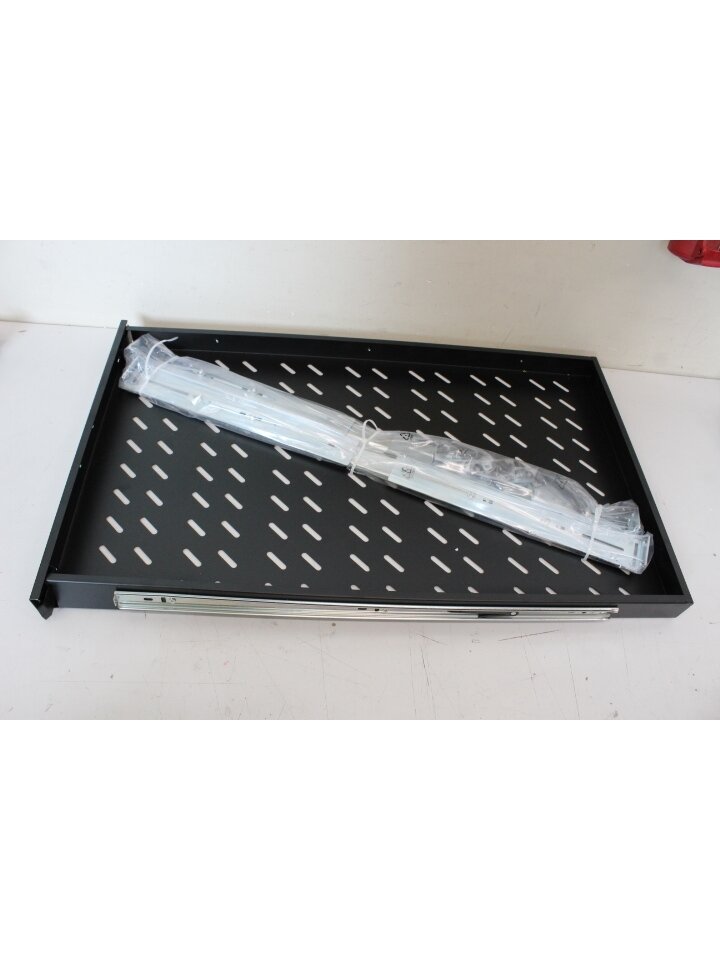 SALE OUT. Digitus DN-19 TRAY-2-1000-SW Pull-out shelf, 1U, 720mm depth | SALE OUT. Digitus Extendible Shelf for 483 mm Cabinets | DN-19 TRAY-2-1000SW | Black | DAMAGED PACKAGING, SCRATCHED, DENT CORNER 3