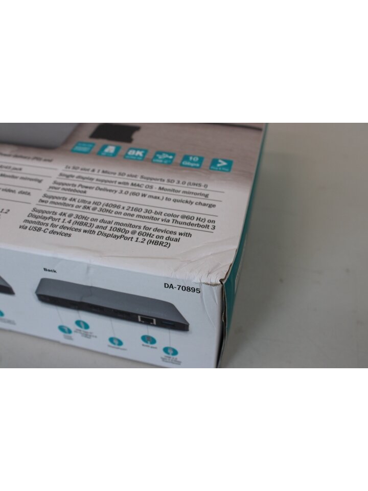 SALE OUT. | Digitus | Thunderbolt™ 3 Dockingstation 8K, USB Type-C™ | Ethernet LAN | Warranty 24 month(s) | DAMAGED PACKAGING, UNPACKED 1 SALE OUT. | Digitus | Thunderbolt™ 3 Dockingstation 8K, USB Type-C™ | Ethernet LAN | Warranty 24 month(s) | DAMAGED PACKAGING, UNPACKED 1