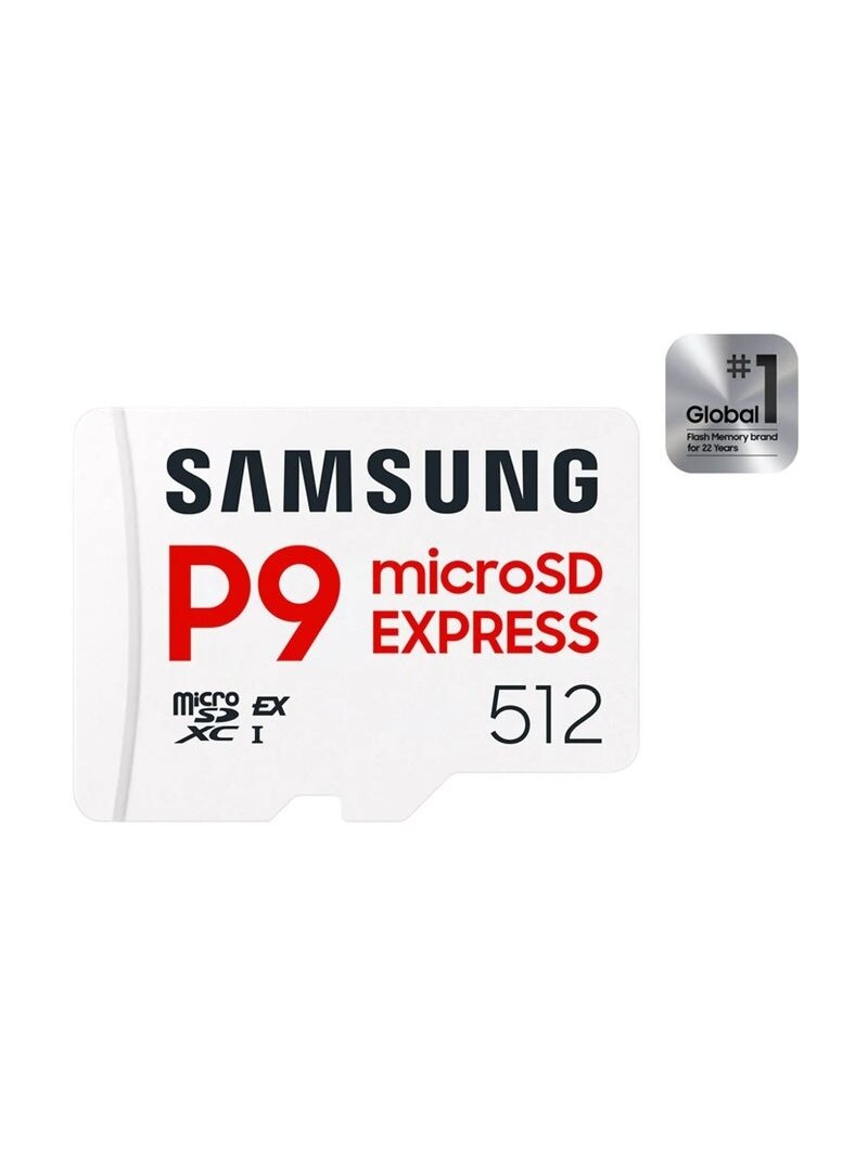 Samsung P9 Express | 512 GB | microSD | Flash memory class U3, V30, A1 Samsung P9 Express | 512 GB | microSD | Flash memory class U3, V30, A1