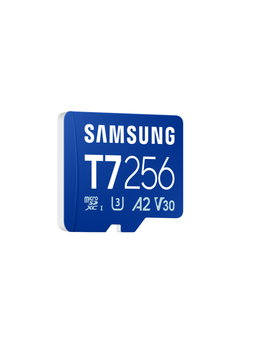 Samsung MicroSD card | T7 | 256 GB | microSDXC | Flash memory class U3, V30, A2 2 Samsung MicroSD card | T7 | 256 GB | microSDXC | Flash memory class U3, V30, A2 2
