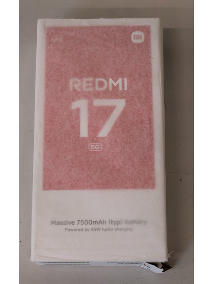 SALE OUT. Xiaomi Redmi 17 5G | Blue | 6.9 " | LCD | 1600 x 720 pixels | Qualcomm | Snapdragon 4 Gen 5 | Internal RAM 4 GB | 128 GB | Dual SIM | 4G | 5G | Main camera resolution 50 MP | Secondary camera resolution 8 MP | Android | 16 | 7500 mAh | DAMAGED P SALE OUT. Xiaomi Redmi 17 5G | Blue | 6.9 " | LCD | 1600 x 720 pixels | Qualcomm | Snapdragon 4 Gen 5 | Internal RAM 4 GB | 128 GB | Dual SIM | 4G | 5G | Main camera resolution 50 MP | Secondary camera resolution 8 MP | Android | 16 | 7500 mAh | DAMAGED P