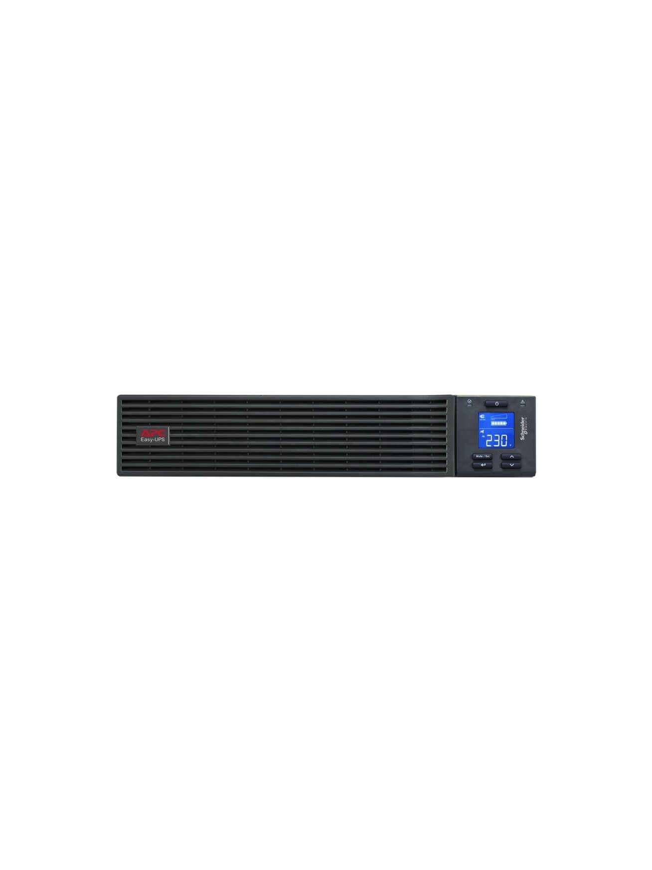 Schneider Electric Easy UPS, Rackmount 2U, Intelligent Card Slot, LCD, W/Rail Kit | SRV1KRIRK-E | 1000 VA | 900 W 1 Schneider Electric Easy UPS, Rackmount 2U, Intelligent Card Slot, LCD, W/Rail Kit | SRV1KRIRK-E | 1000 VA | 900 W 1