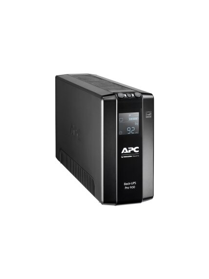 Schneider Electric APC Back-UPS Pro, Tower, 6x IEC C13 outlets, AVR, LCD, user-replaceable battery | BR900MI | 900 VA | 540 W | 230 V 1