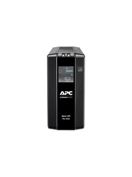 Schneider Electric APC Back-UPS Pro, Tower, 6x IEC C13 outlets, AVR, LCD, user-replaceable battery | BR900MI | 900 VA | 540 W | 230 V 2