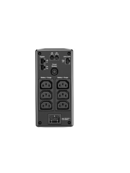 Schneider Electric APC Back-UPS Pro, Tower, 6x IEC C13 outlets, AVR, LCD, user-replaceable battery | BR900MI | 900 VA | 540 W | 230 V 3