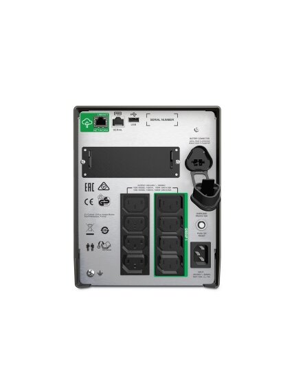 Schneider Electric APC Smart-UPS, Tower, 8x IEC C13 outlets, SmartConnect Port+SmartSlot, AVR, LCD | SMT1000IC | 1000 VA | 700 W | 230 V 1