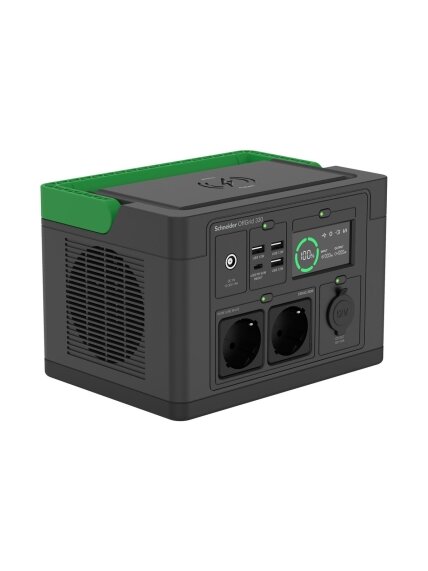 Schneider Electric Schneider OffGrid Portable Power Station 330, 230V, 332Wh Lithium-ion, LCD, 2 CEE 7/3 Schuko outlets, Sinewave, 3 USB-A, 1 USB-C, Wireless Charger | PPS330-GR 1 Schneider Electric Schneider OffGrid Portable Power Station 330, 230V, 332Wh Lithium-ion, LCD, 2 CEE 7/3 Schuko outlets, Sinewave, 3 USB-A, 1 USB-C, Wireless Charger | PPS330-GR 1