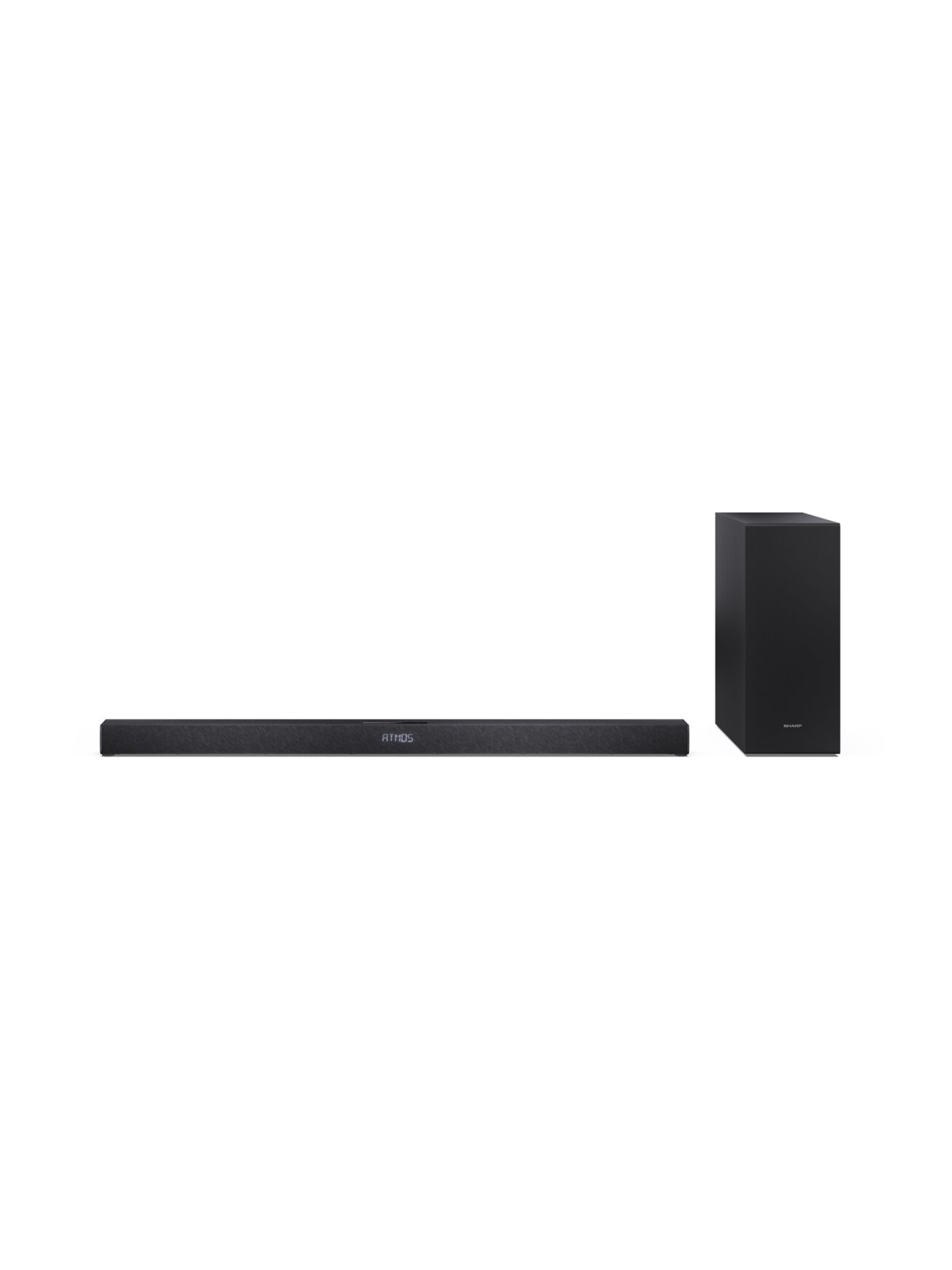 Sharp 2.1ch Ultra-slim Dolby Atmos/DTS Virtual: X Soundbar with Wireless Subwoofer | HT-SBW320 | 360 W | Bluetooth | Black | Wireless connection 4 Sharp 2.1ch Ultra-slim Dolby Atmos/DTS Virtual: X Soundbar with Wireless Subwoofer | HT-SBW320 | 360 W | Bluetooth | Black | Wireless connection 4