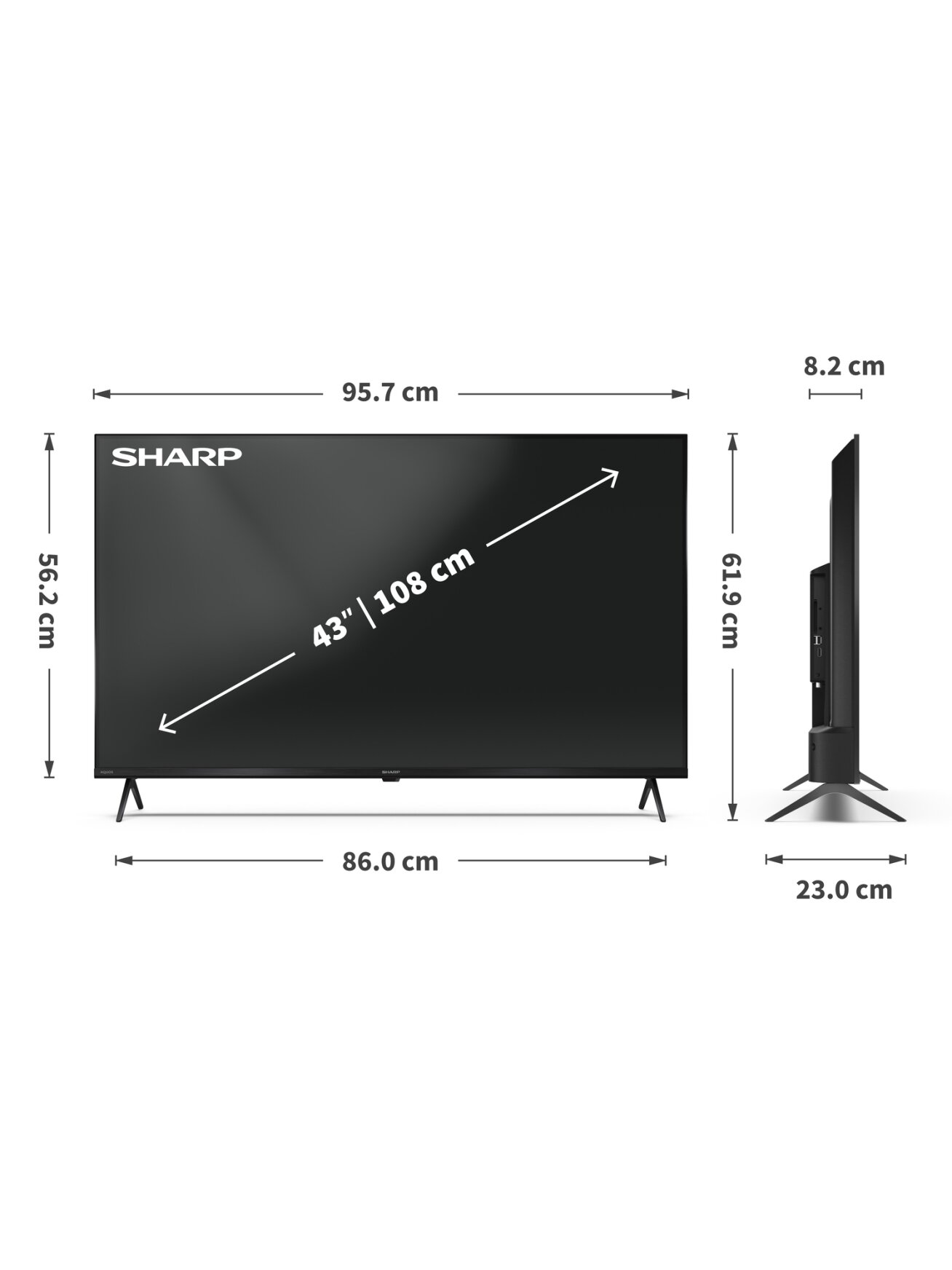 Sharp | 43HL4265E | 43 | Smart TV | Google TV | UHD | Black 7