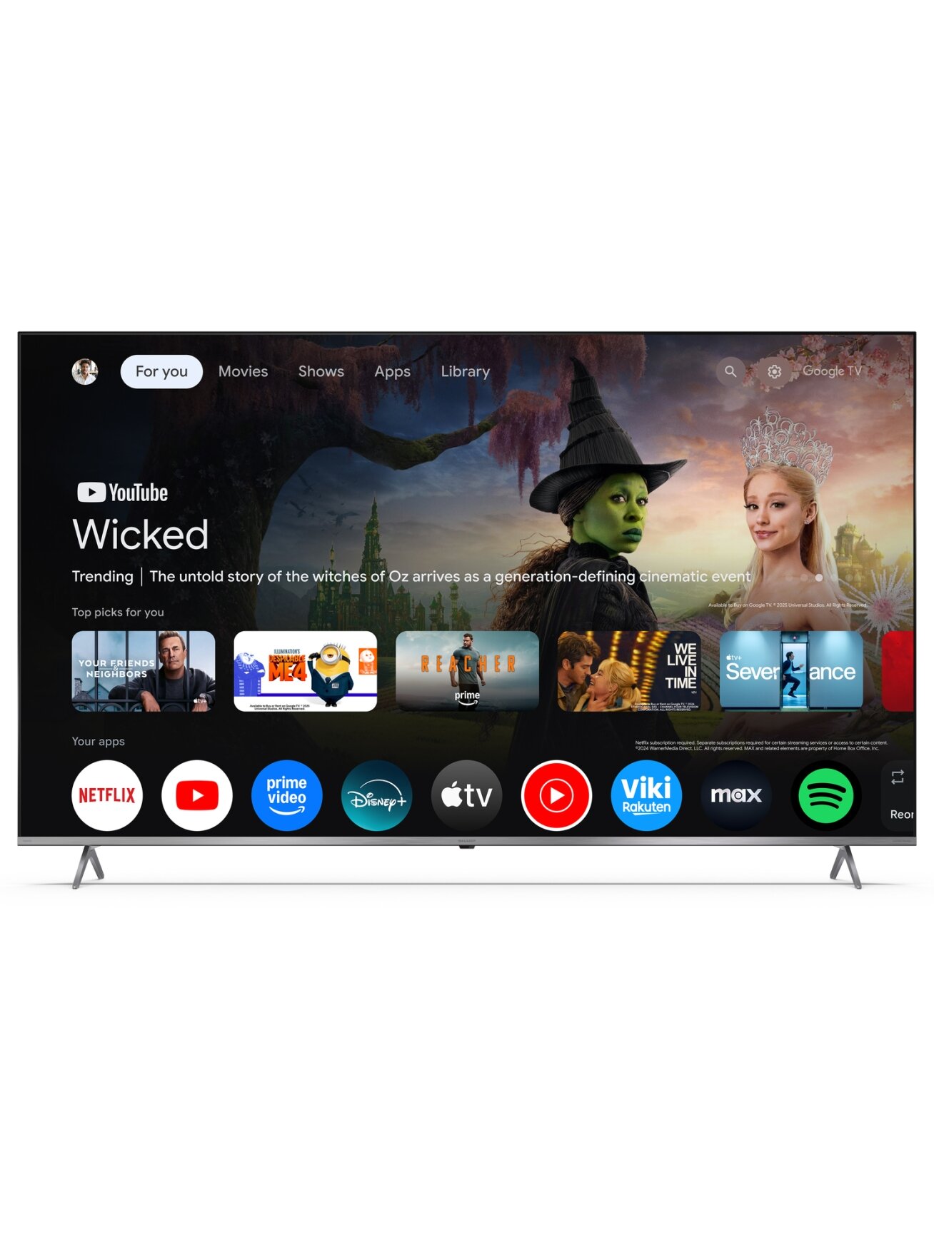 Sharp 4K QLED TV | 75JP7265E | 75 | Smart TV | Google TV | UHD 2