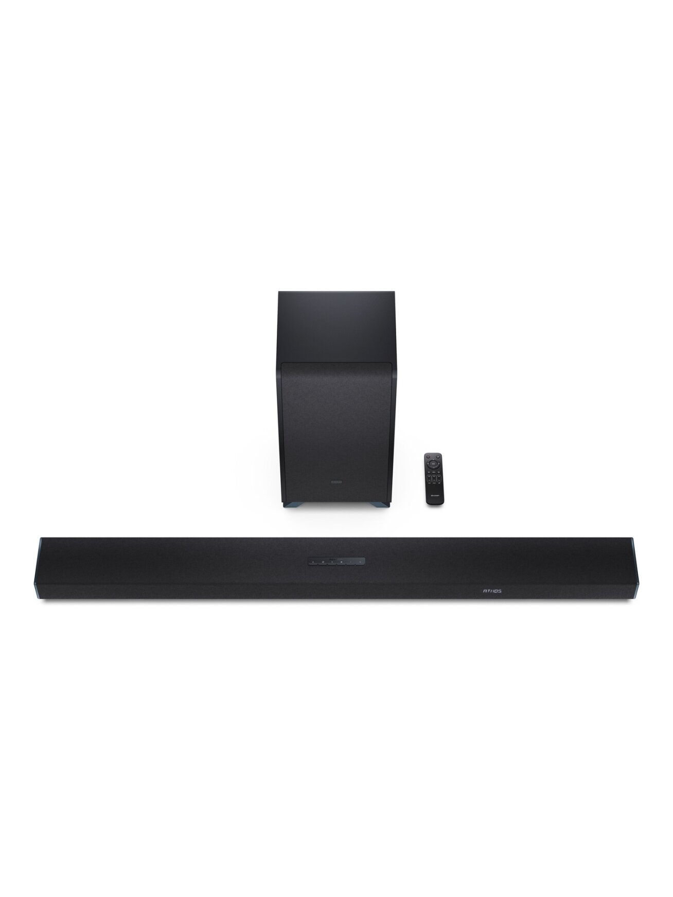 Sharp | 5.1.2 Dolby Atmos/DTS:X Soundbar with Wireless Subwoofer | HT-SBW55121(BK) | Bluetooth 4 Sharp | 5.1.2 Dolby Atmos/DTS:X Soundbar with Wireless Subwoofer | HT-SBW55121(BK) | Bluetooth 4