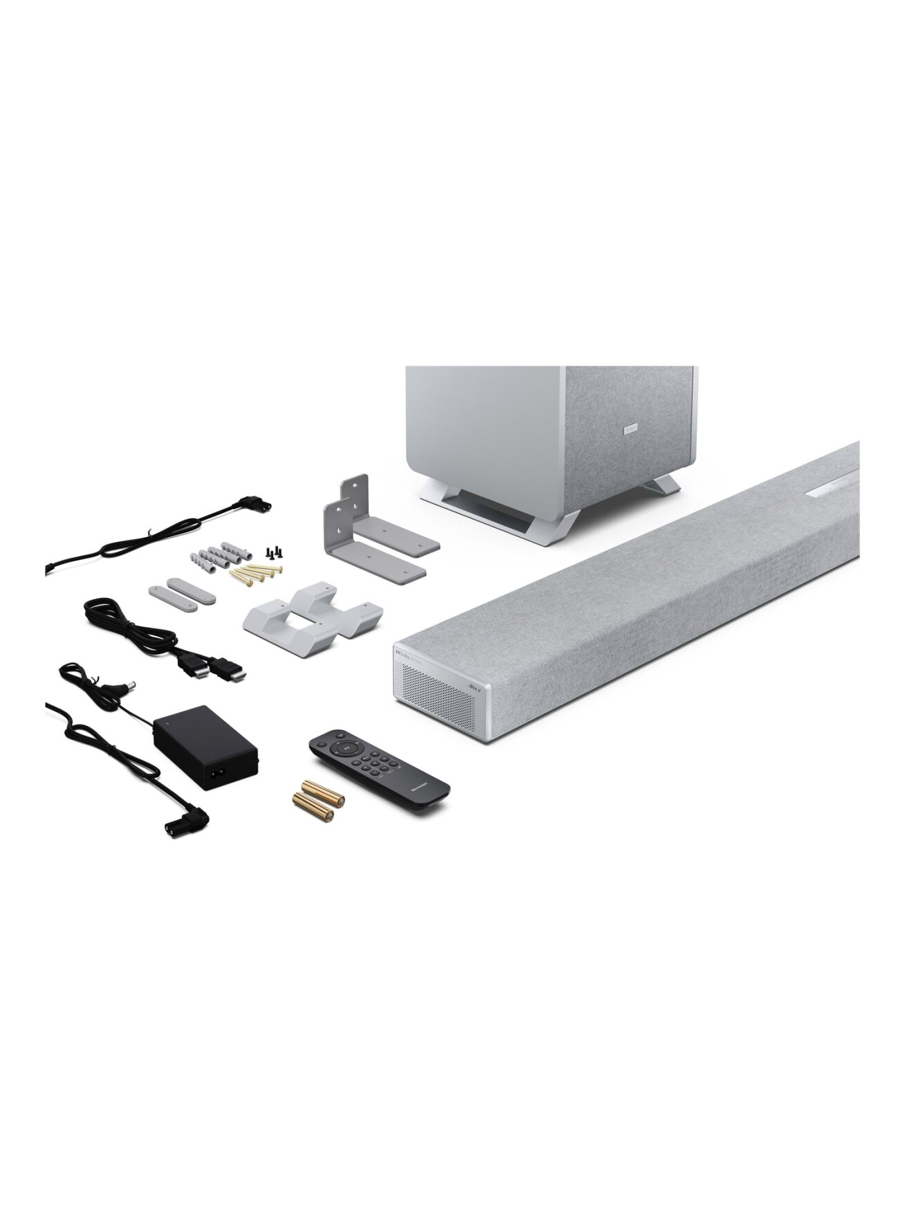Sharp | 5.1.2 Dolby Atmos/DTS:X Soundbar with Wireless Subwoofer | HT-SBW55121(SL) | Bluetooth 3 Sharp | 5.1.2 Dolby Atmos/DTS:X Soundbar with Wireless Subwoofer | HT-SBW55121(SL) | Bluetooth 3