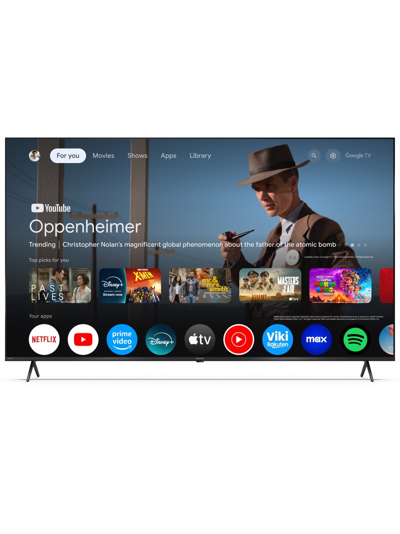 Sharp | 65HP5265E | 65 | Smart TV | Google TV | UHD | Black 1