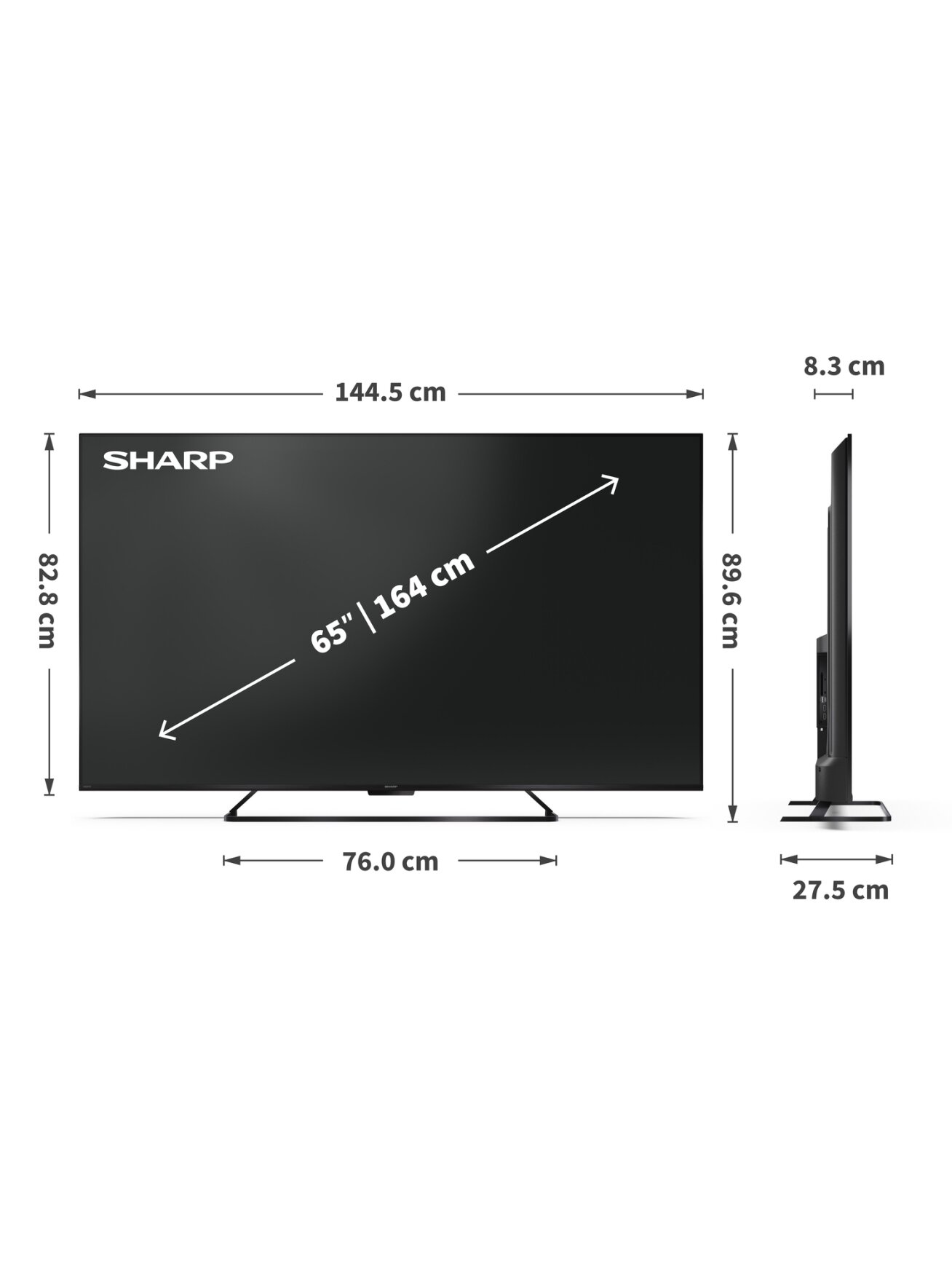 Sharp | 65HR7265E | 65 | Smart TV | Google TV | Black 7 Sharp | 65HR7265E | 65 | Smart TV | Google TV | Black 7