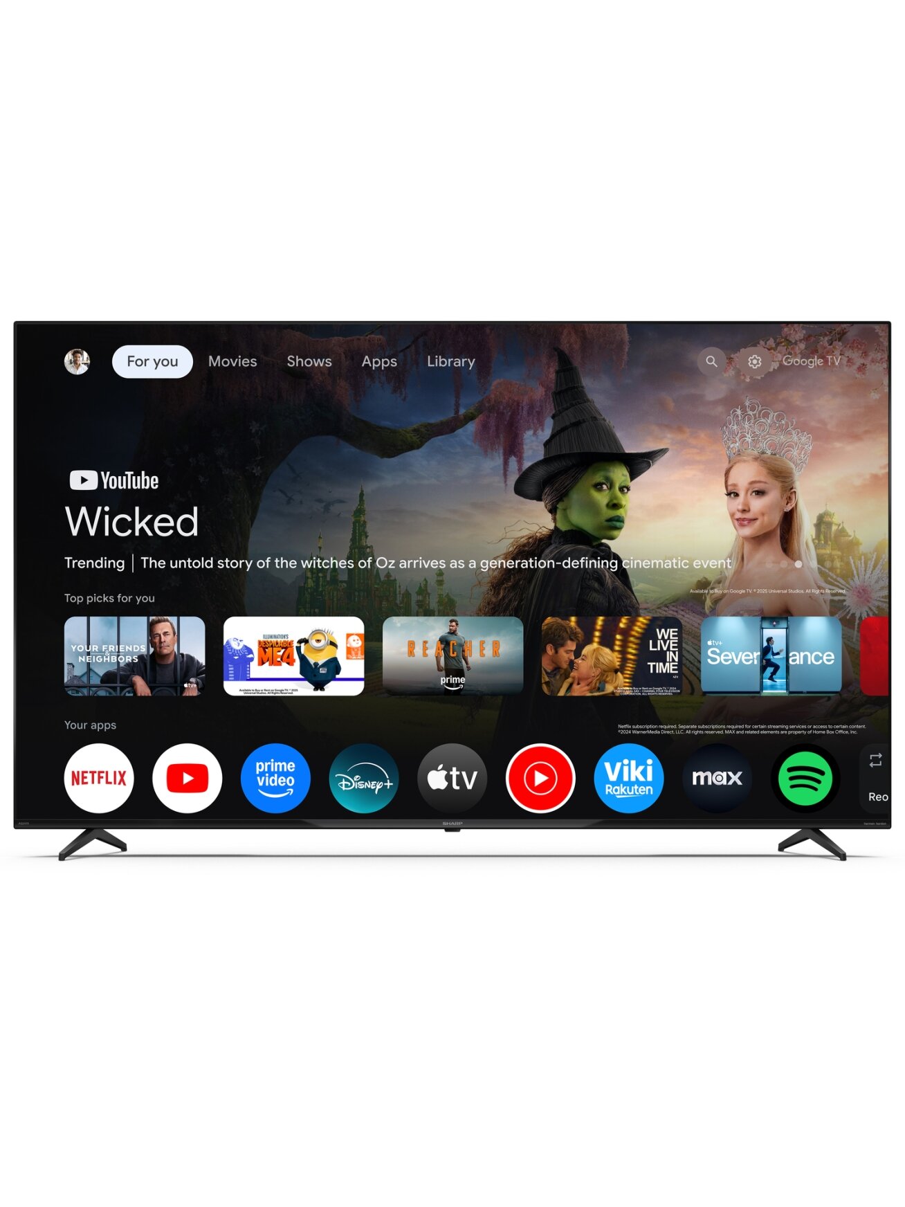 Sharp 70HP5265E | 70 | Smart TV | Google TV | UHD 1