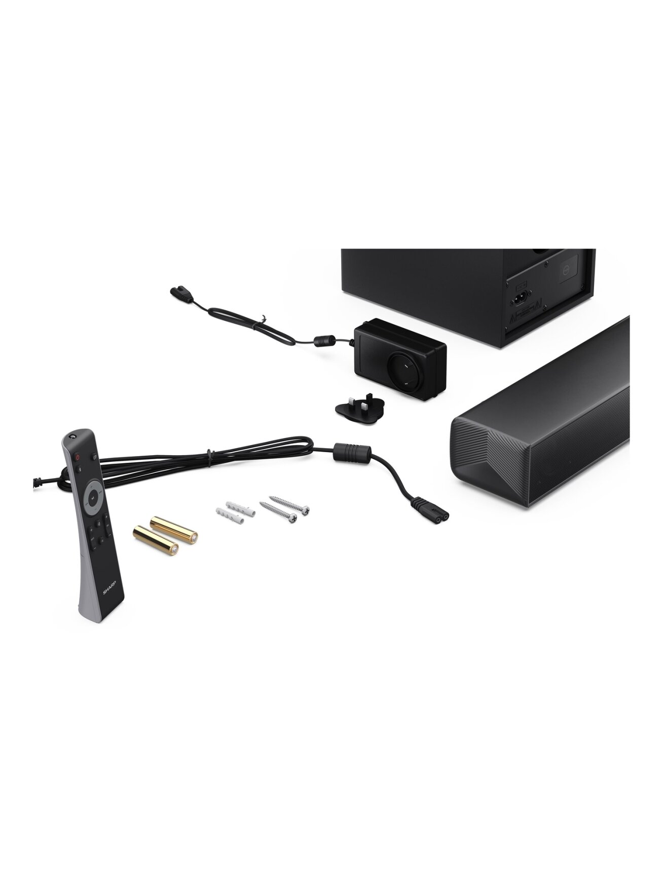 Sharp Compact 2.1 Soundbar with Wireless Subwoofer | HT-SBW121 | 240 W | Bluetooth | Black | Wireless connection 8
