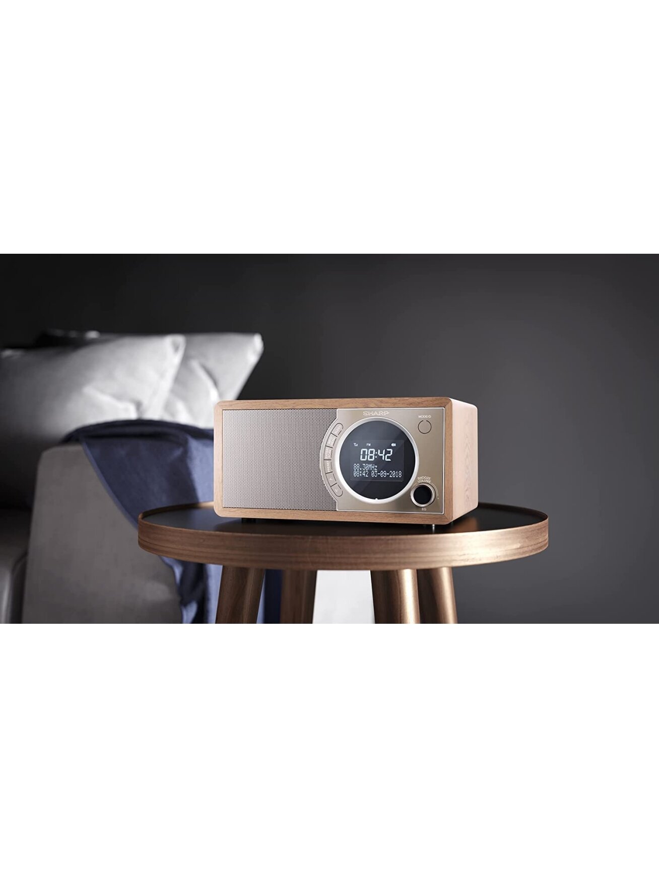 Sharp DR-450(BR) Digital Radio, FM/DAB/DAB+, Bluetooth 4.2, Alarm function, Brown | Sharp | Digital Radio | DR-450(BR) | Bluetooth | Brown 4