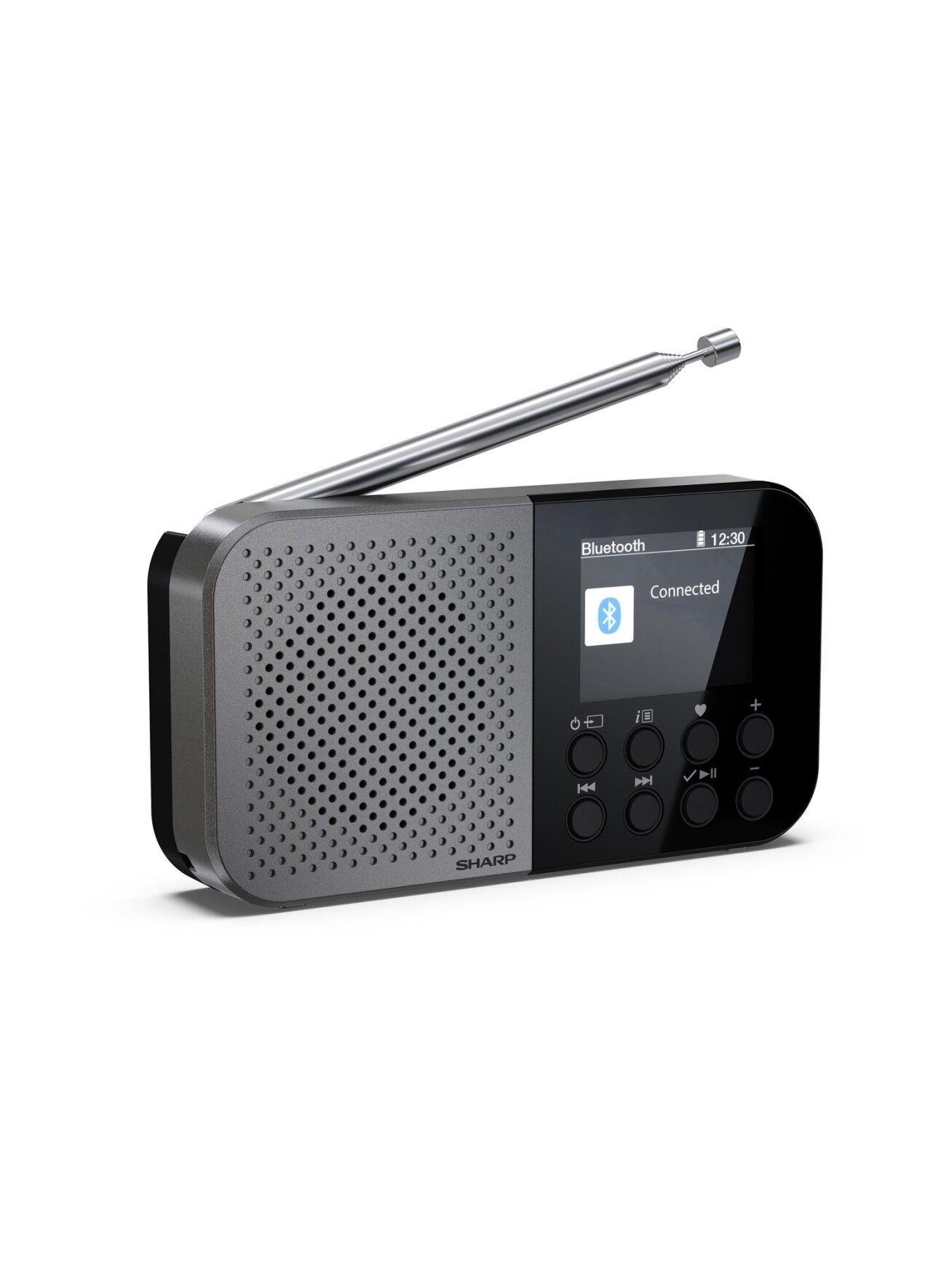 Sharp OSAKA Pocket/Handheld Portable Digital Radio | DR-P520(GY) | Bluetooth 2