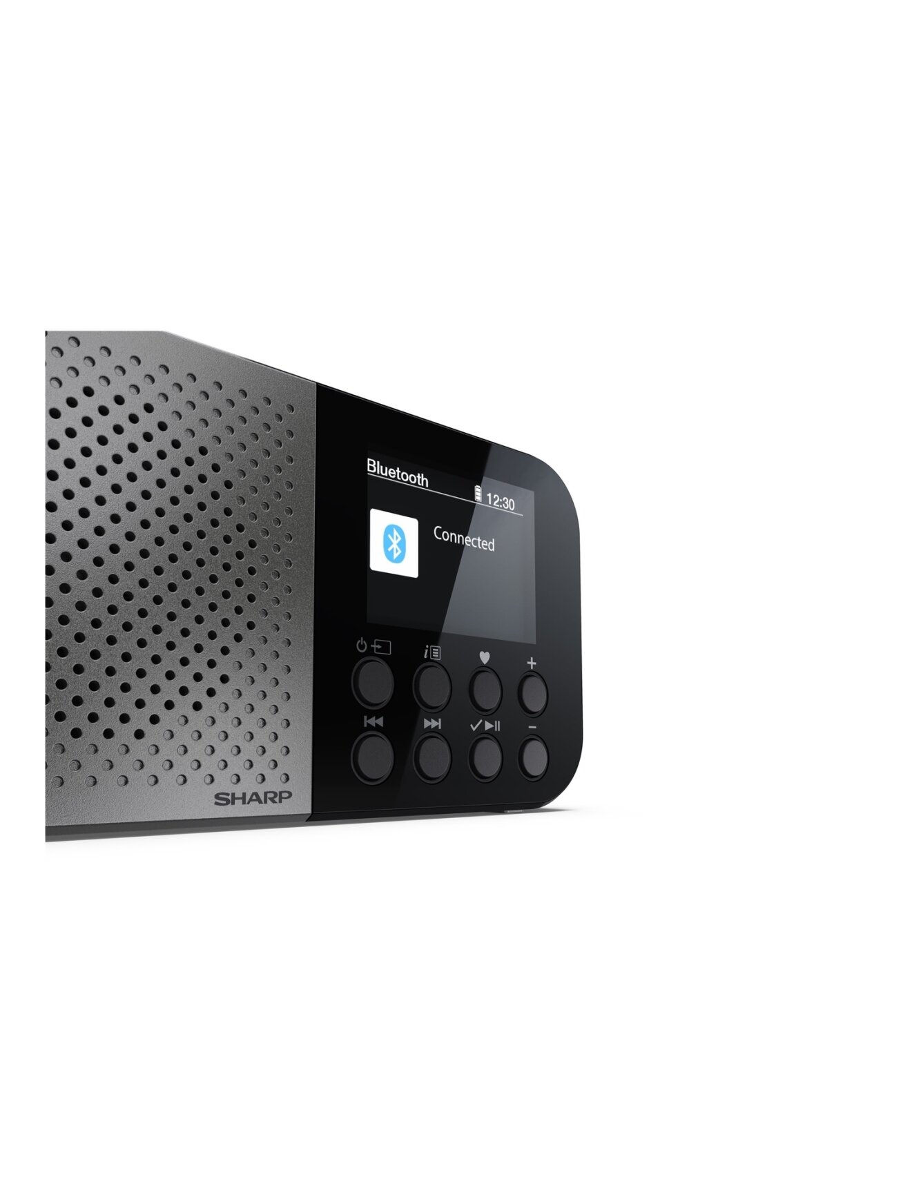 Sharp OSAKA Pocket/Handheld Portable Digital Radio | DR-P520(GY) | Bluetooth 5