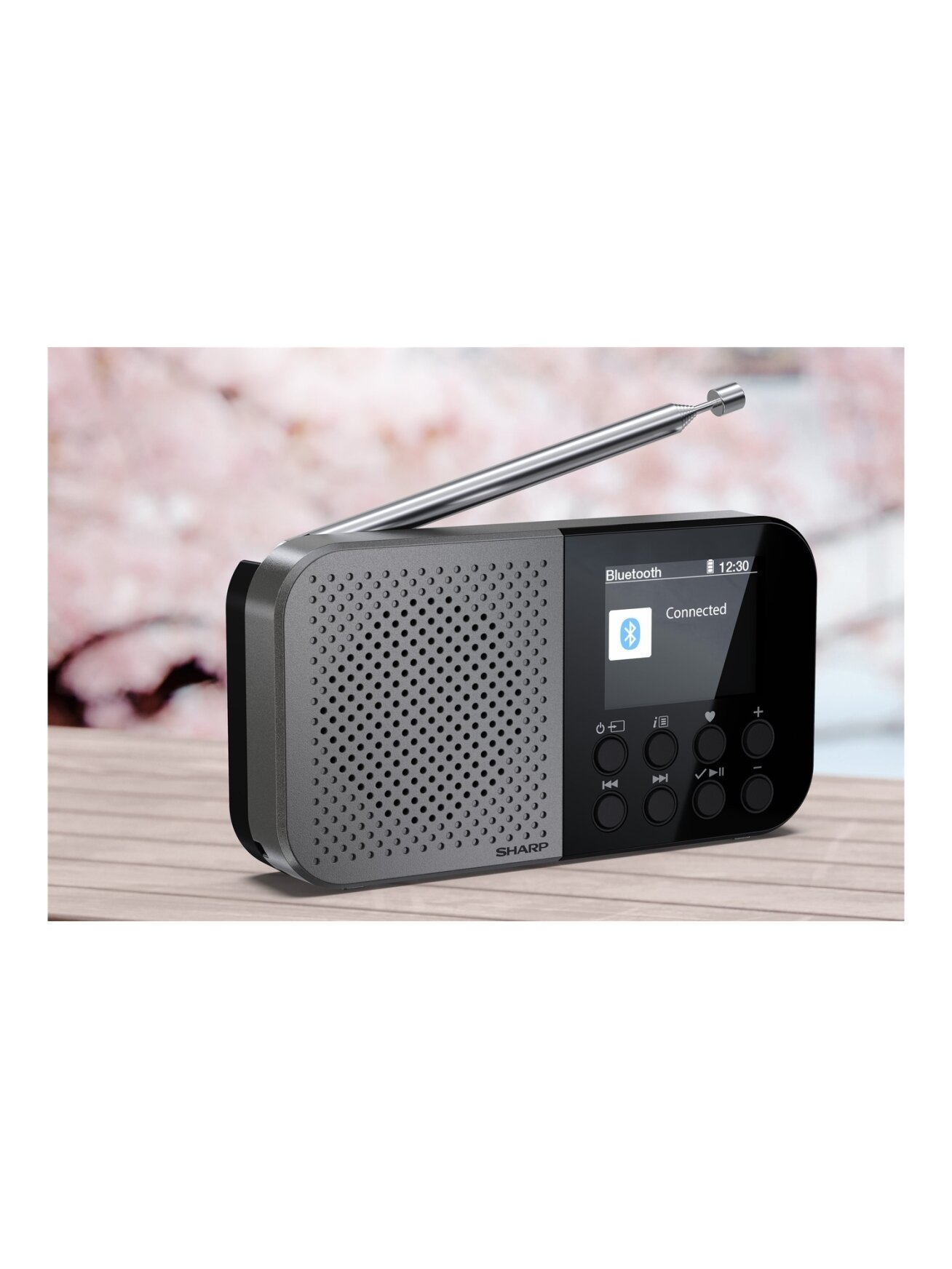 Sharp OSAKA Pocket/Handheld Portable Digital Radio | DR-P520(GY) | Bluetooth 8
