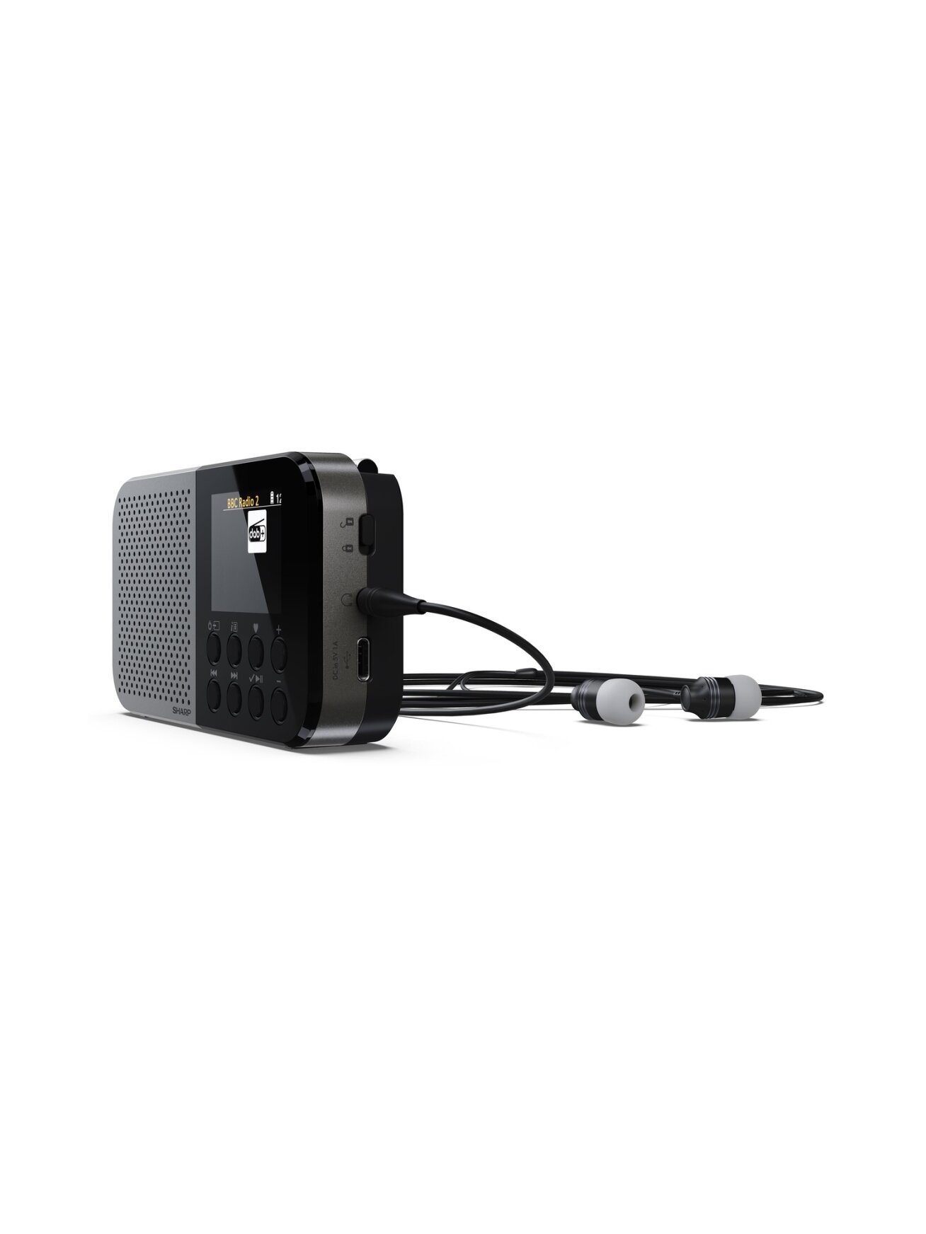 Sharp OSAKA Pocket/Handheld Portable Digital Radio | DR-P520(GY) | Bluetooth 9