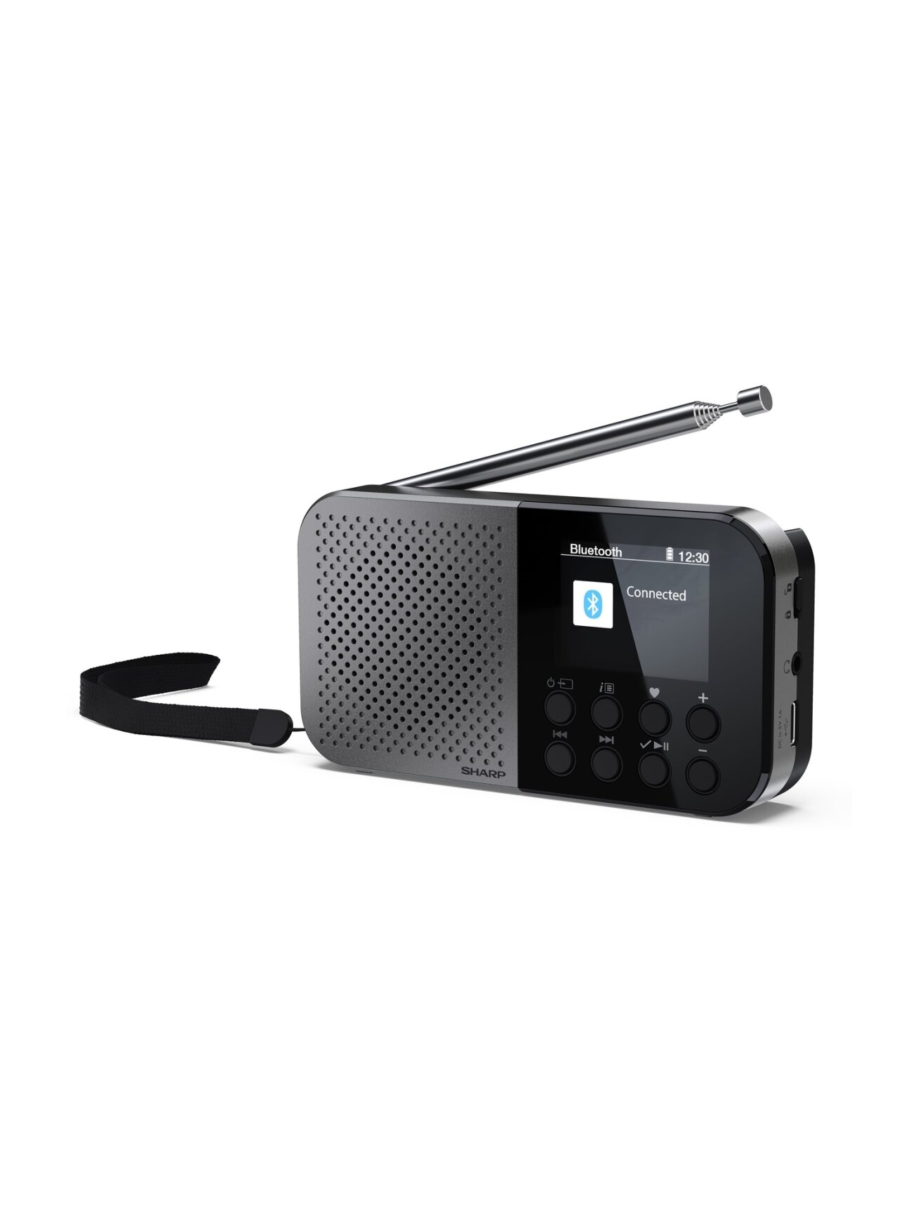 Sharp OSAKA Pocket/Handheld Portable Digital Radio | DR-P520(GY) | Bluetooth