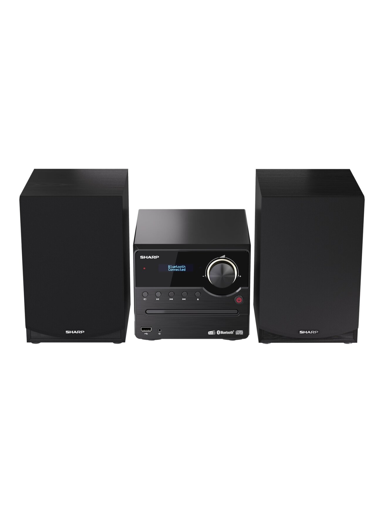 Sharp XL-B517D(BK) Hi-Fi Micro System, CD/FM/USB/Bluetooth v5.0, Aux-in, 45W, Black | Sharp | Hi-Fi Micro System | XL-B517D(BK) | Black | USB port | AUX in | Bluetooth | CD player | FM radio | Wireless connection 1