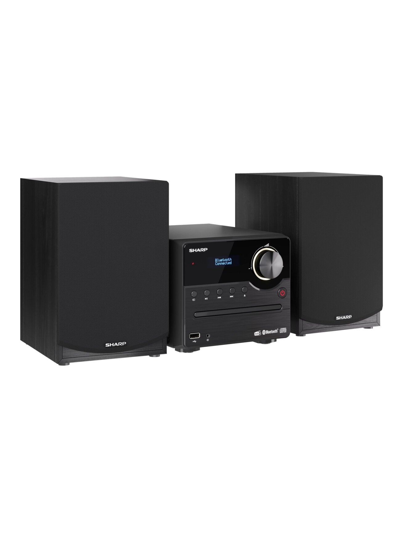 Sharp XL-B517D(BK) Hi-Fi Micro System, CD/FM/USB/Bluetooth v5.0, Aux-in, 45W, Black | Sharp | Hi-Fi Micro System | XL-B517D(BK) | Black | USB port | AUX in | Bluetooth | CD player | FM radio | Wireless connection 3