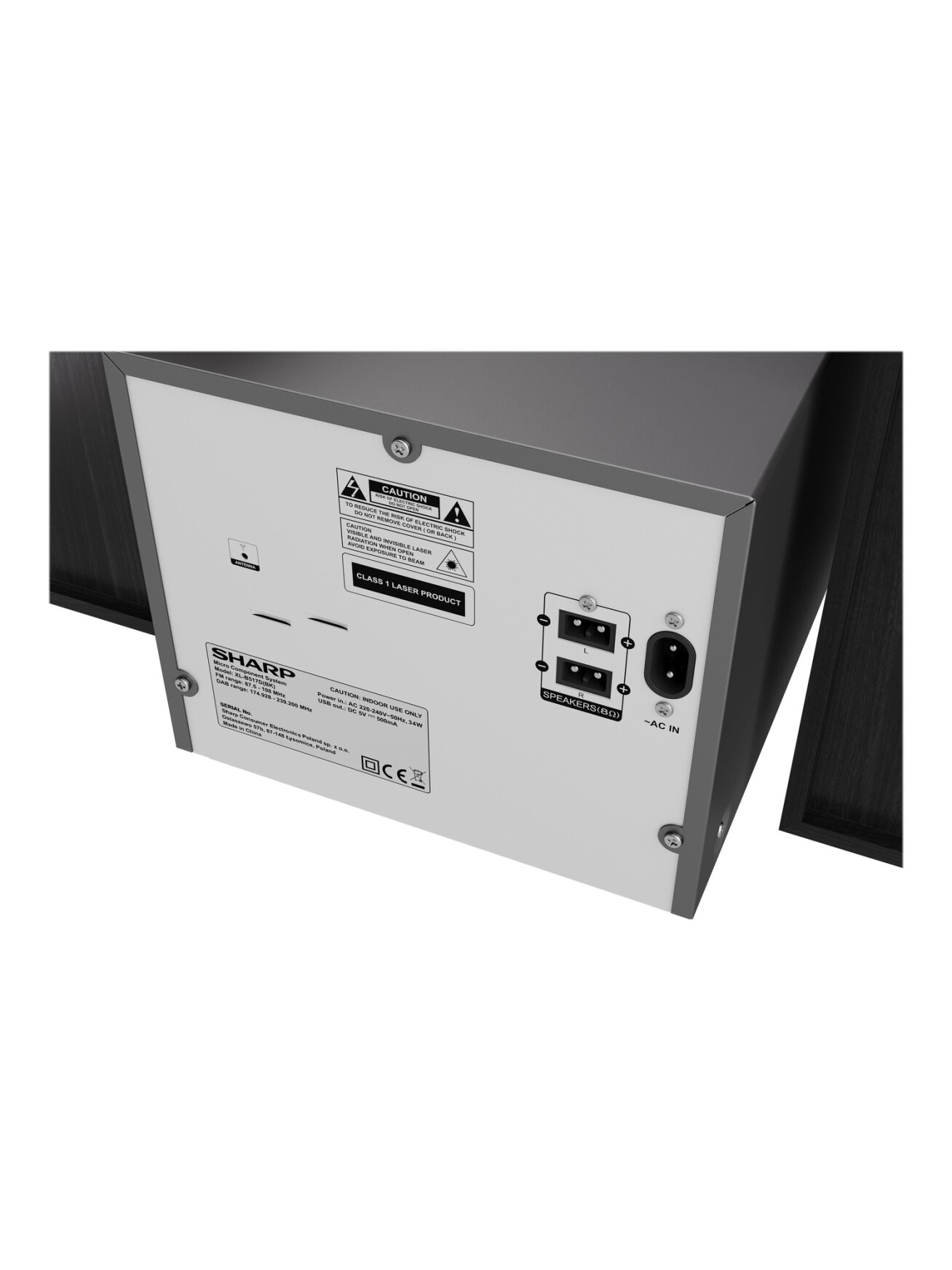 Sharp XL-B517D(BK) Hi-Fi Micro System, CD/FM/USB/Bluetooth v5.0, Aux-in, 45W, Black | Sharp | Hi-Fi Micro System | XL-B517D(BK) | Black | USB port | AUX in | Bluetooth | CD player | FM radio | Wireless connection 6