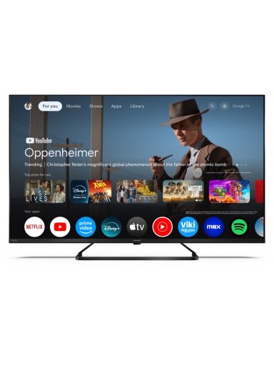 Sharp | 43HP6265E | 43 | Smart TV | Google TV | UHD | Black