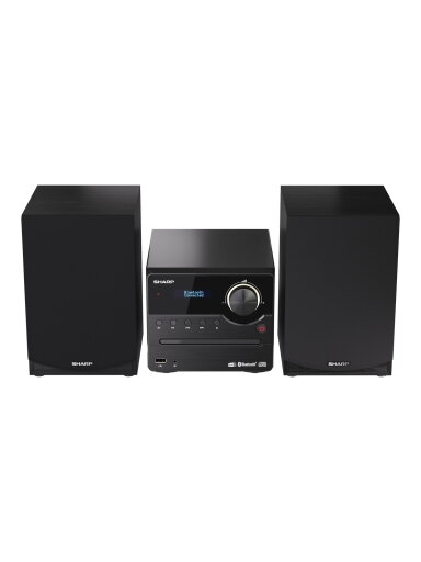 Sharp XL-B517D(BK) Hi-Fi Micro System, CD/FM/USB/Bluetooth v5.0, Aux-in, 45W, Black | Sharp | Hi-Fi Micro System | XL-B517D(BK) | Black | USB port | AUX in | Bluetooth | CD player | FM radio | Wireless connection