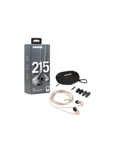 Shure SE215 Earphone, Clear | Shure