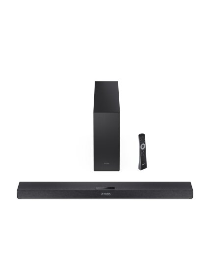 Sharp 2.1ch Ultra-slim Dolby Atmos/DTS Virtual: X Soundbar with Wireless Subwoofer | HT-SBW320 | 360 W | Bluetooth | Black | Wireless connection 2