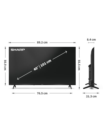 Sharp | 40HF3265E | 40 | Smart TV | Google TV 8