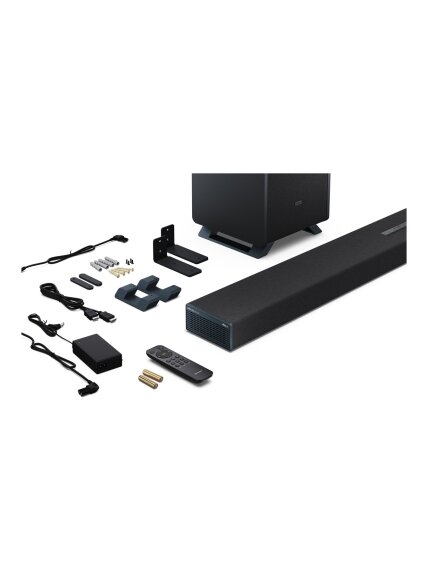 Sharp | 5.1.2 Dolby Atmos/DTS:X Soundbar with Wireless Subwoofer | HT-SBW55121(BK) | Bluetooth 3