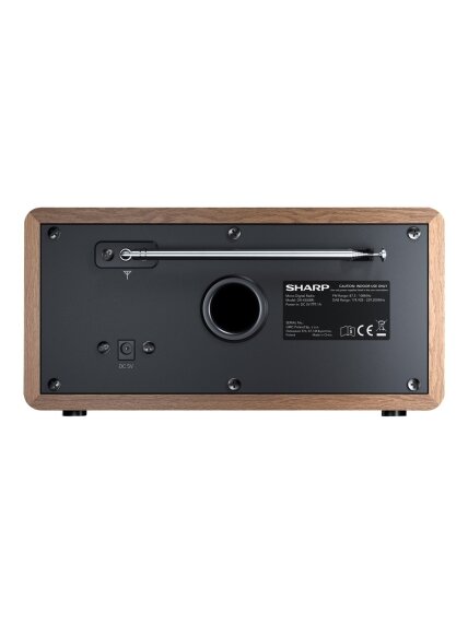 Sharp DR-450(BR) Digital Radio, FM/DAB/DAB+, Bluetooth 4.2, Alarm function, Brown | Sharp | Digital Radio | DR-450(BR) | Bluetooth | Brown 3