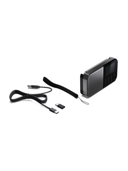 Sharp OSAKA Pocket/Handheld Portable Digital Radio | DR-P520(GY) | Bluetooth 4