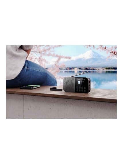 Sharp OSAKA Pocket/Handheld Portable Digital Radio | DR-P520(GY) | Bluetooth 6