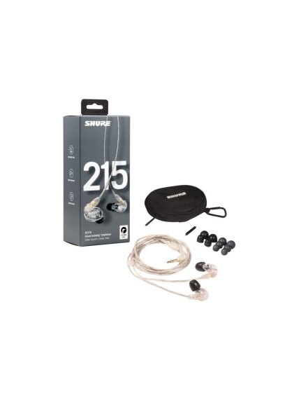 Shure SE215 Earphone, Clear | Shure 1