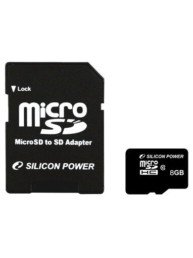 Silicon Power | 8 GB | MicroSDHC | Flash memory class 10 | SD adapter 3
