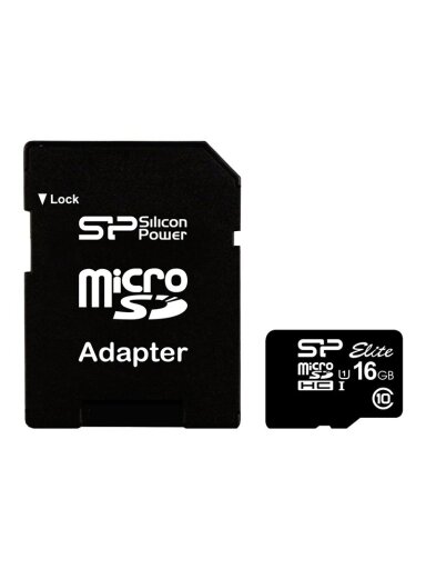 Silicon Power | Elite UHS-I | 16 GB | MicroSDHC | Flash memory class 10 | SD adapter